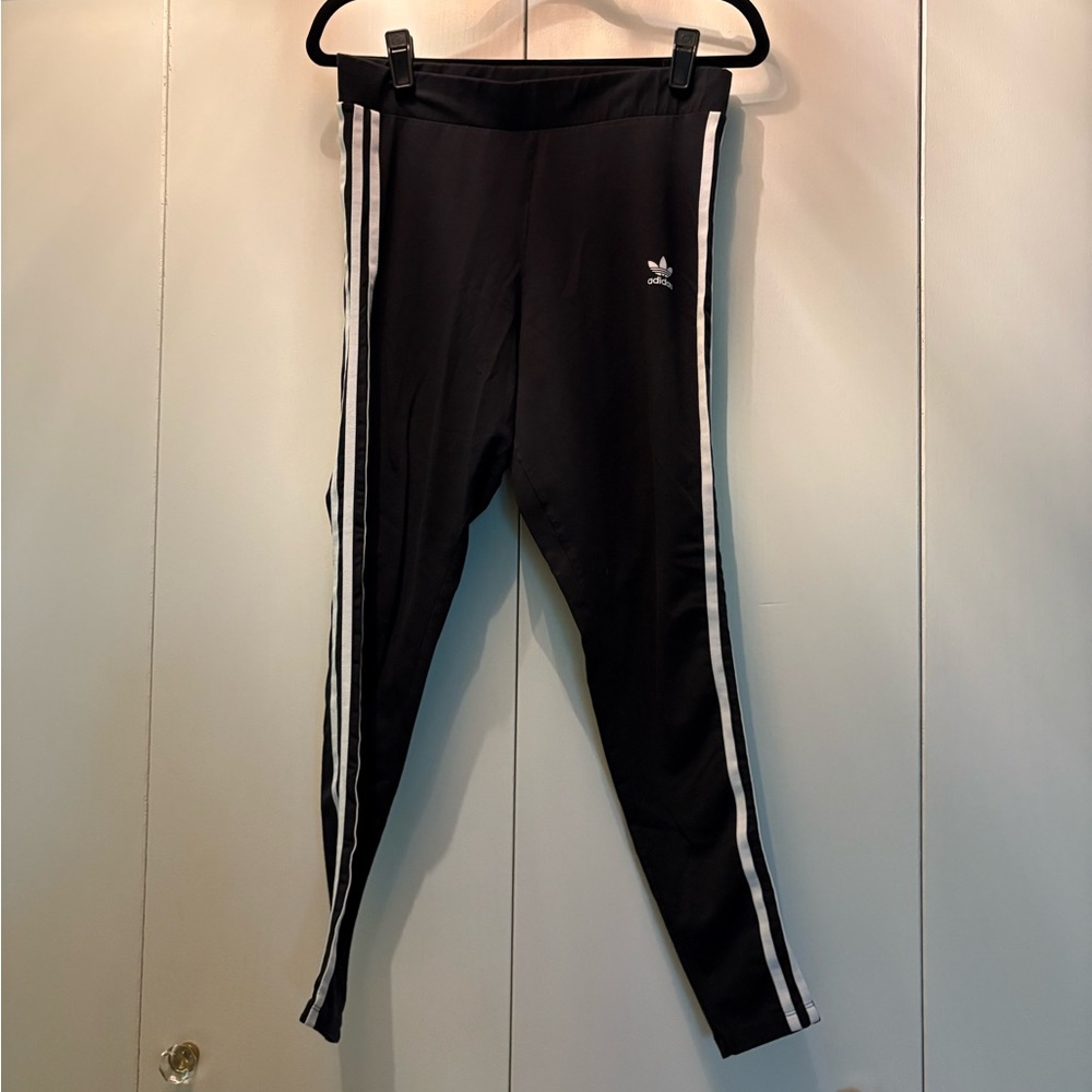 Adidas three stripe leggings